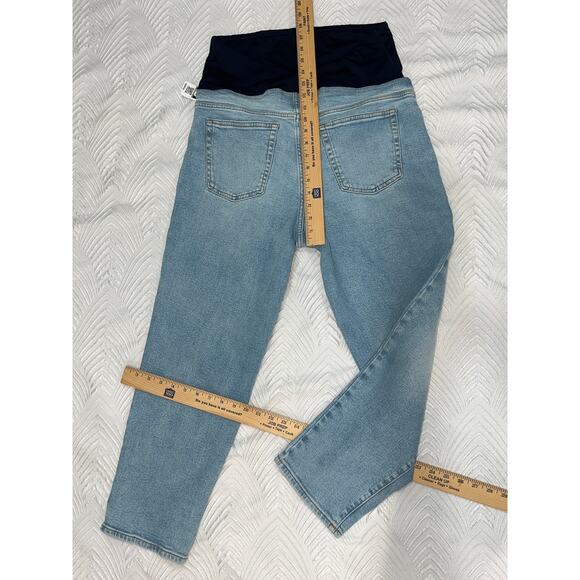 Isabel Maternity 80’s High-Rise Over Belly Denim Jeans Size 12 New - Picture 14 of 14